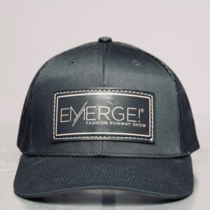 Emerge! Signature Trucker Hat – Black with Gold Leatherette Patch